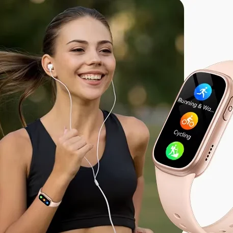 Smart Watch with Touch Display 130 Sport Modes Heart Rate Blood Waterproof Tracker for Women Men