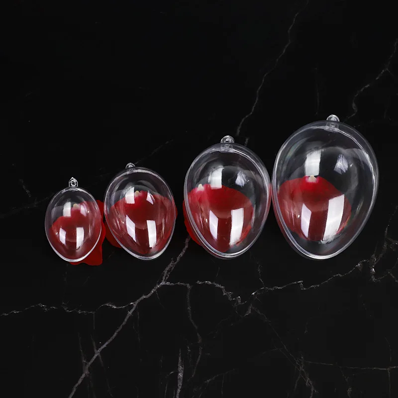 Wholesale Plastic Transparent Egg Shape Ball Box Chocolate Candy Box Wedding Party Favor Gifts Package Box