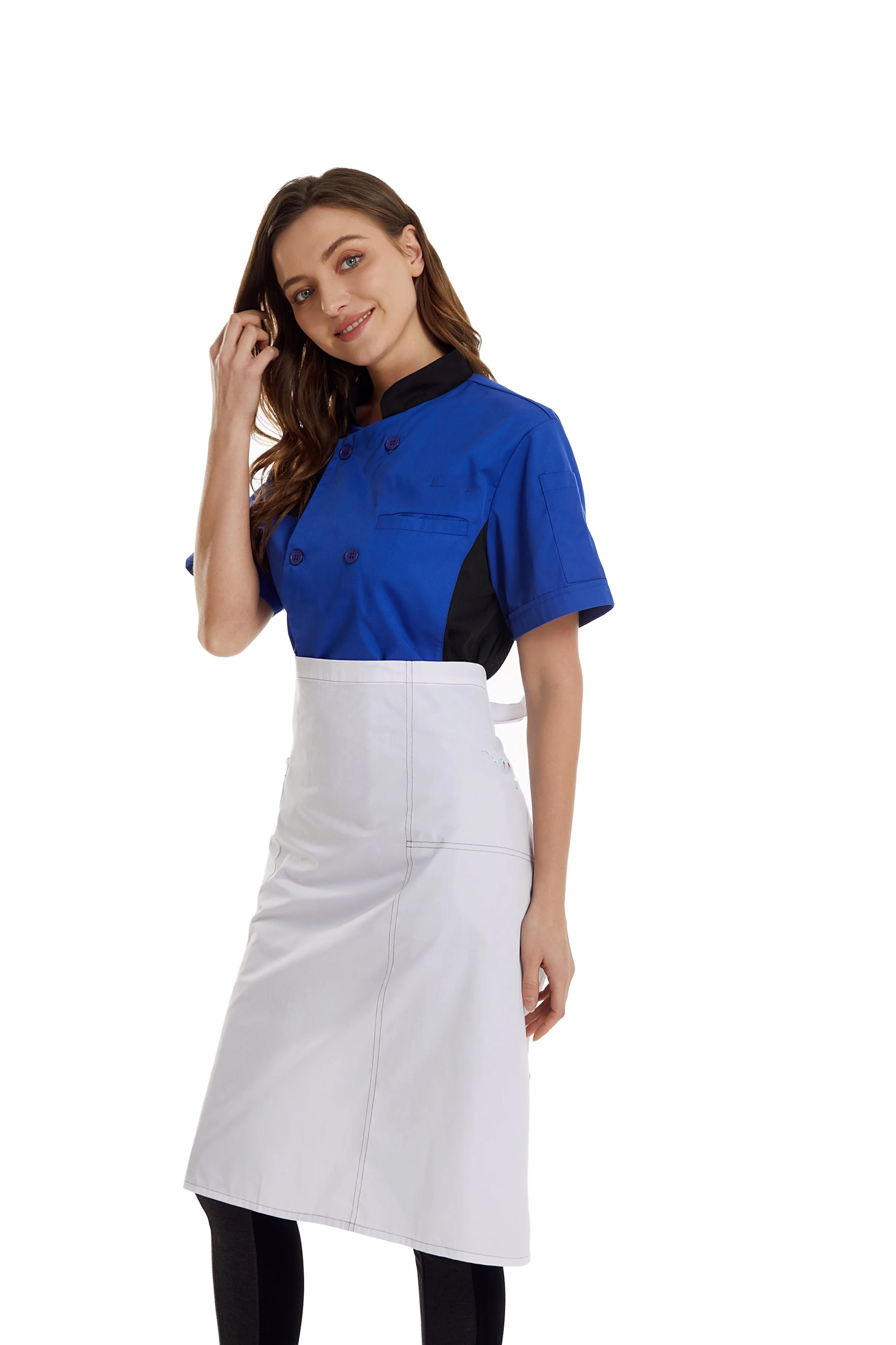 Modern Female Executive Chef Jacket Uniforms Kitchen Women Restaurant Bar Uniforms