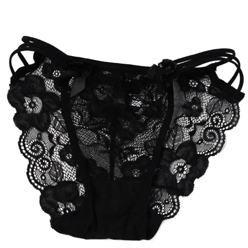 Wholesale 2020 Fashion Sexy Lace Hollow Out Pearl T Back Panties Sexy Traceless Sexy Thong For Women