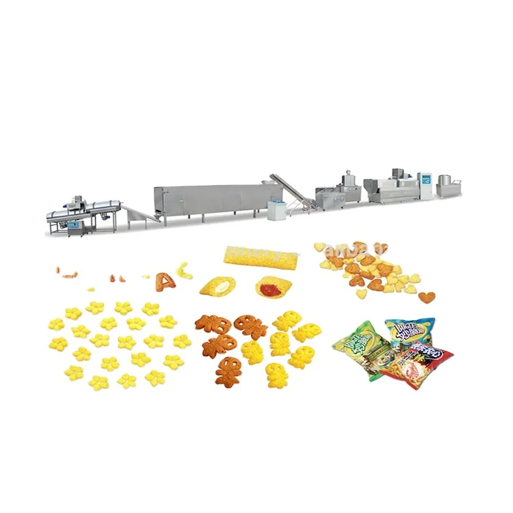 industry automatic corn pellet making machine rice puff food extruder snack food machine corn sticks production equipment