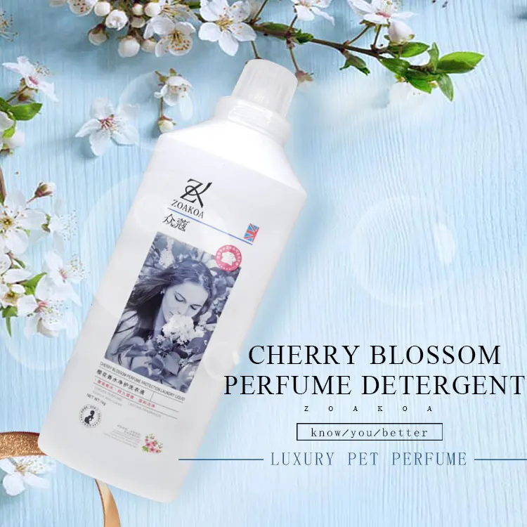 
Wholesale Laundry Remove Stains Private Label Sterile Cherry Blossom perfume Detergent 