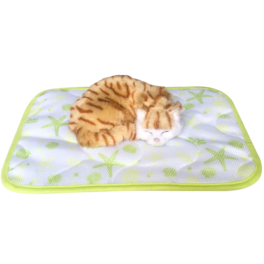 Cooling Breathable Washable Hot Summer Sleep Sky Blue Cat and Dog Bed Cooling Pet Pad Pet Ice Mat