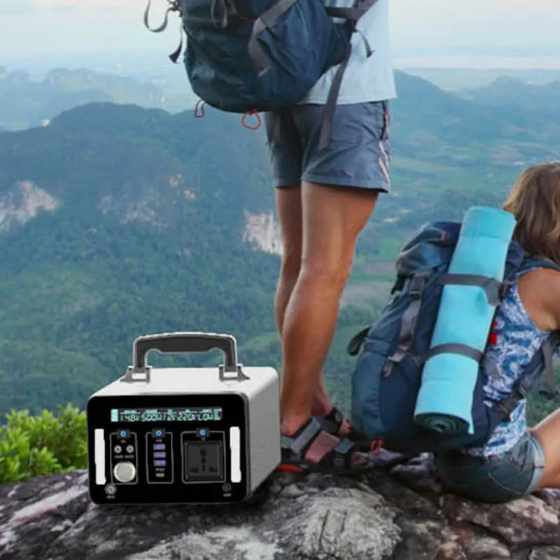 Built in Inverter BMS Lithium Battery Emergency Solar Generator AC/DC 110V 220V RV Outdoor Camping Travel Portable Power Station