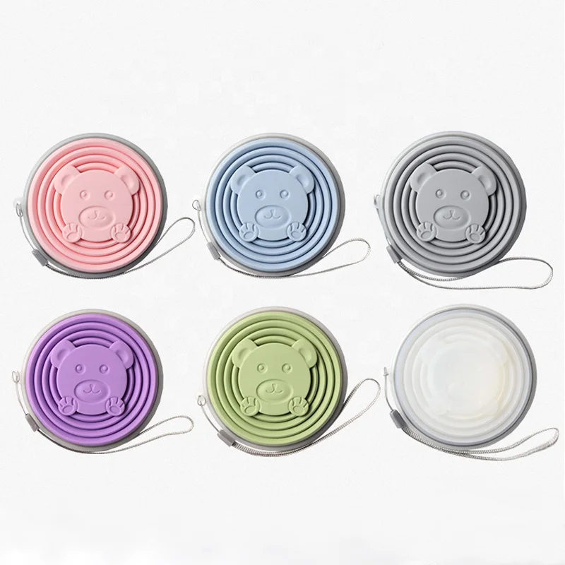 silicone Folding Water Cup collapsible travel mug 270ML