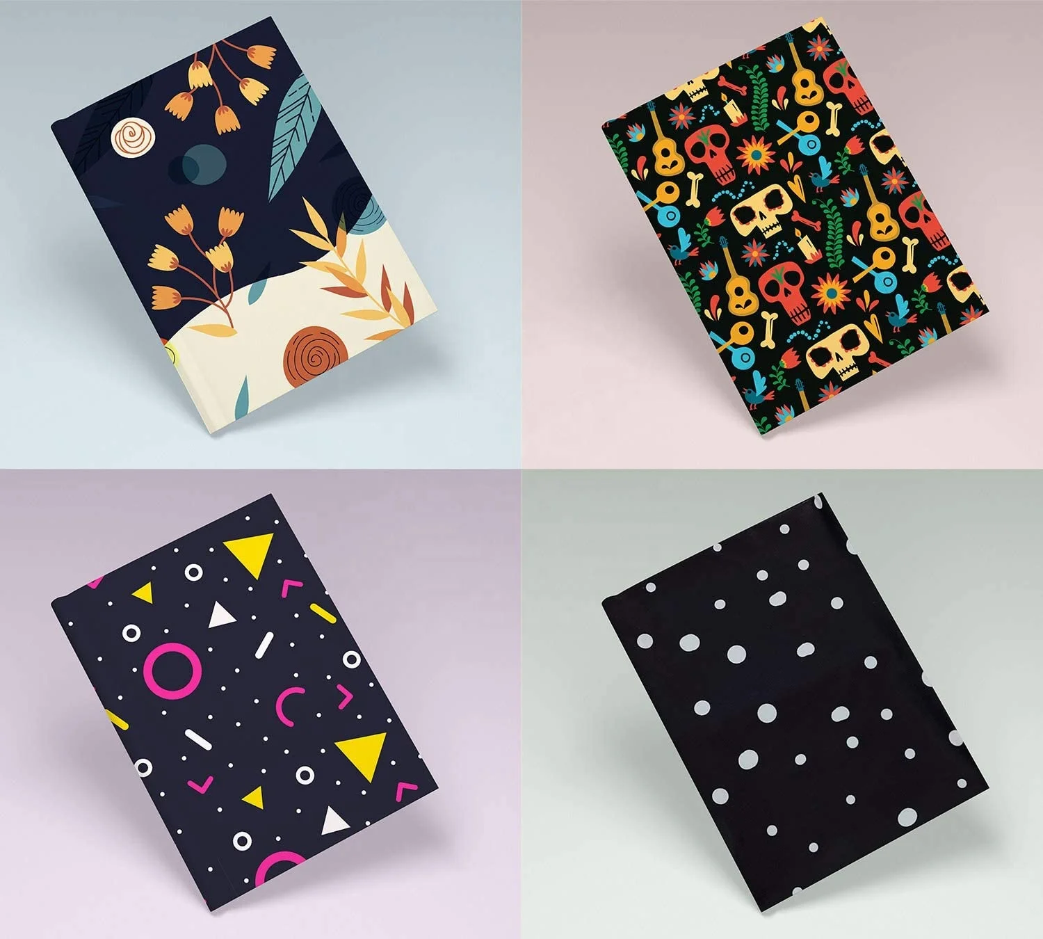 
4 Pack Premium Book Covers Stretchable Book Covers Fabric Textbook Holder 