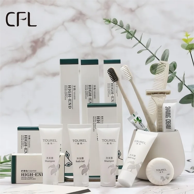 China manufacturer wholesale cheapest custom package no label hotel guest amenity kit with soap comb toothbrush