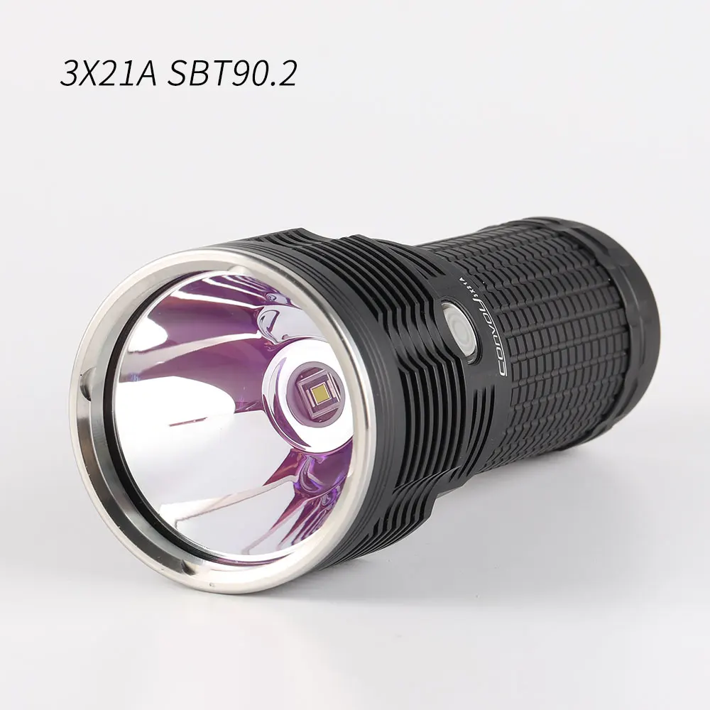 Фонарик Convoy 3X21A, SBT90.2, SST40 SFT40, с контролем температуры и зарядным интерфейсом type-c, фонарик 18650