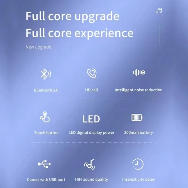 Wholesale TWS Headphone Hanging Ear Business Earphone HD Sound Wireless Sports Open Ear Over Headset With LED Display Earbud