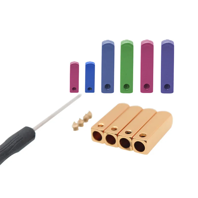 Yrunfeety Shoe Laces for Sneaker Square Screw Metal Tip Shoelace Tips of Shoelace Aglet Custom Shoelace Aglet 6 Colors