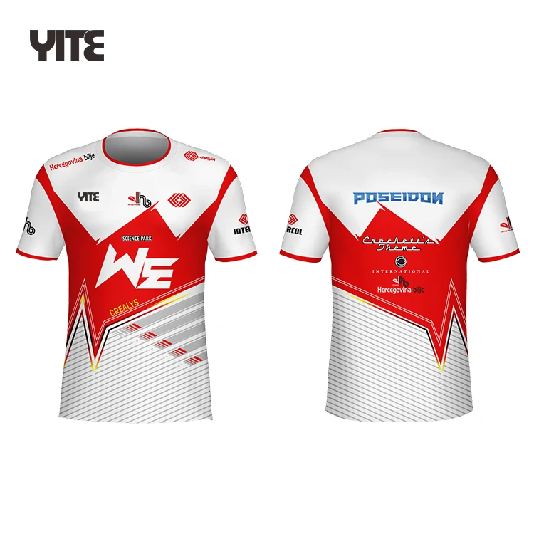 customized esports jersey  sublimation esports apparel quick dry all over printed esports club