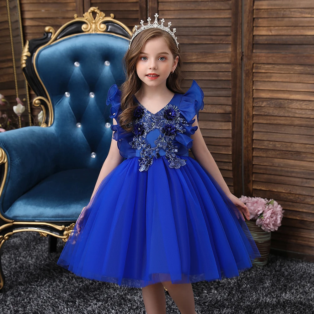 China Factory Price Girls Boutique New Fashion Clothing Kids Birthday Party Dress Children Frocks 311