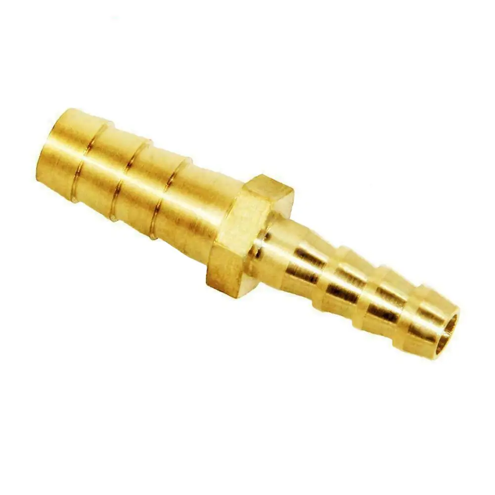 Brass Barb Hose Reducing Splicer Mender 12mm ID Hose x 16mm ID Pipe Fitting For Air Water Fuel
