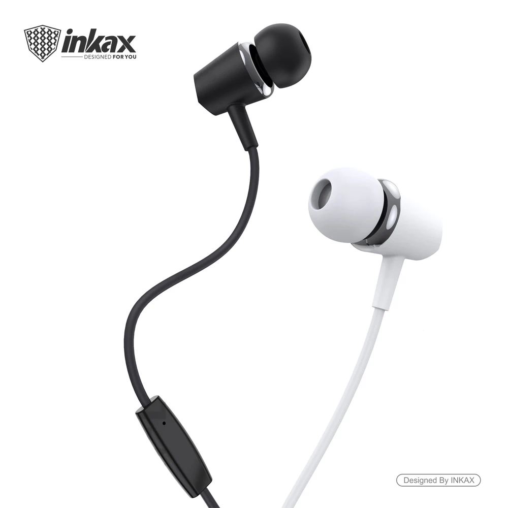 inkax EP-09 in-ear 3.5mm Pin Wired Earphone Extra bass Sports Headphones With Microphone For Mobile phone/Music Device