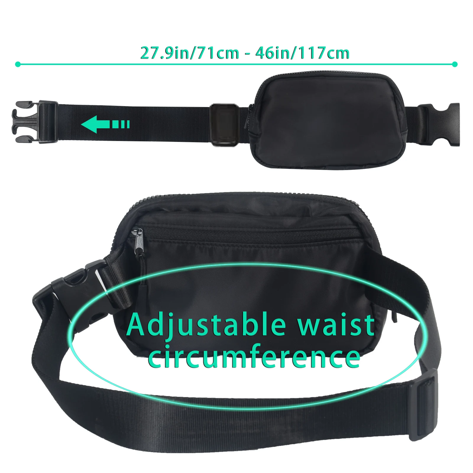 Wholesale Fashion Custom Women Chest Pack Belt Bag Waist Bag For Men Nylon Fanny Pack Waist Pouch Crossbody Bag
