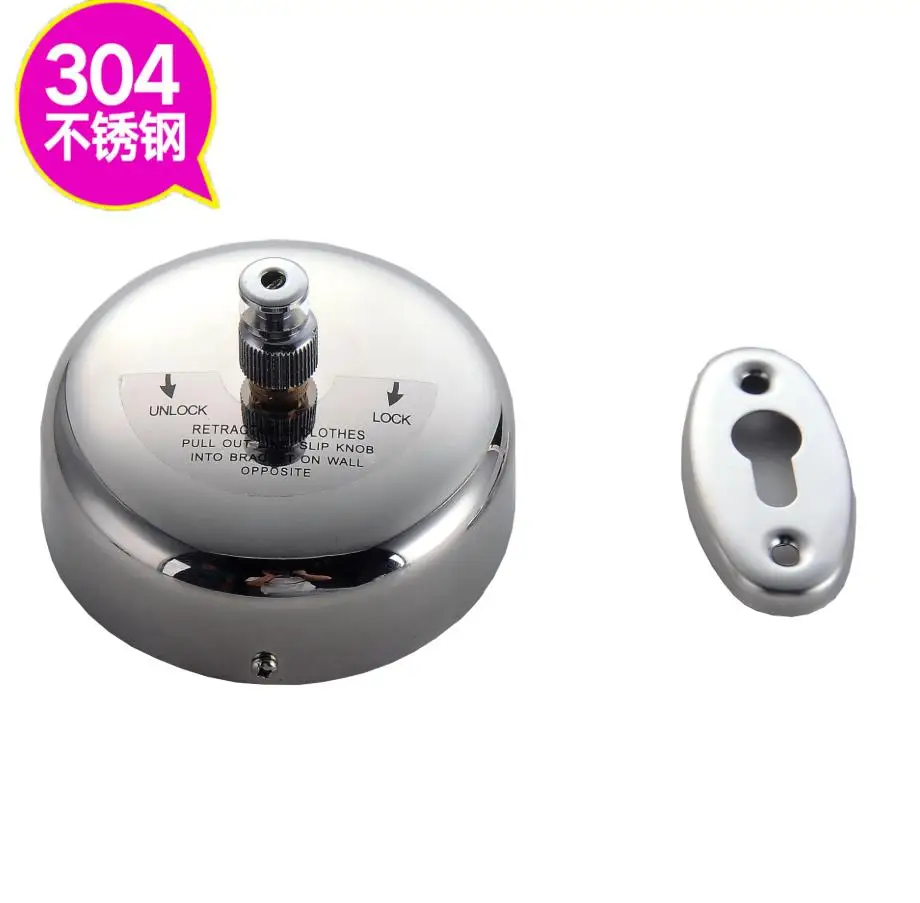 Stainless Steel Black Round Retractable Clothline Wall Mounted Clothes Hanger clothes Line