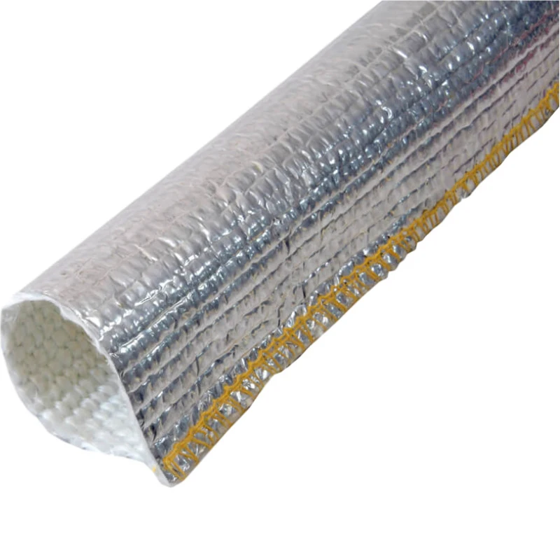 high temperature resistance thermal insulation foiled fiberglass cable sleeve