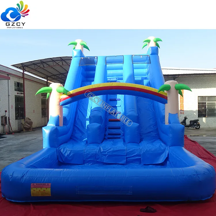 Inflatable Double Lane Water Slide for Kids with Pool