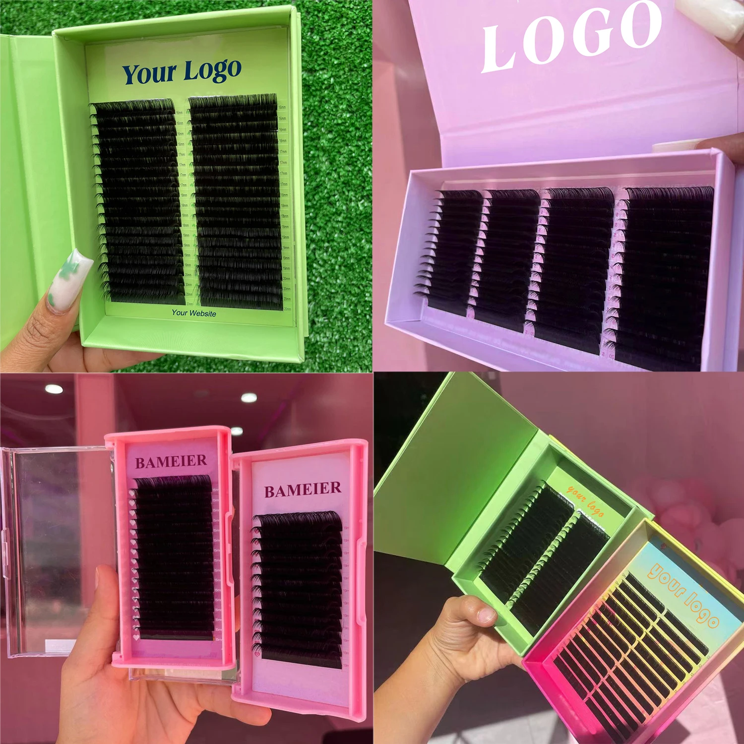 Volume Eyelash Extension 03 Dark and Fluffy Velvet Russian Volume Pbt Fiber Lashes Extension Private Label