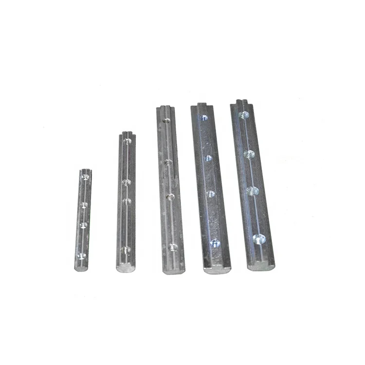 M6 M8  track bracket aluminum profile slot  liner slide connector with 5 hole for led pixel point light