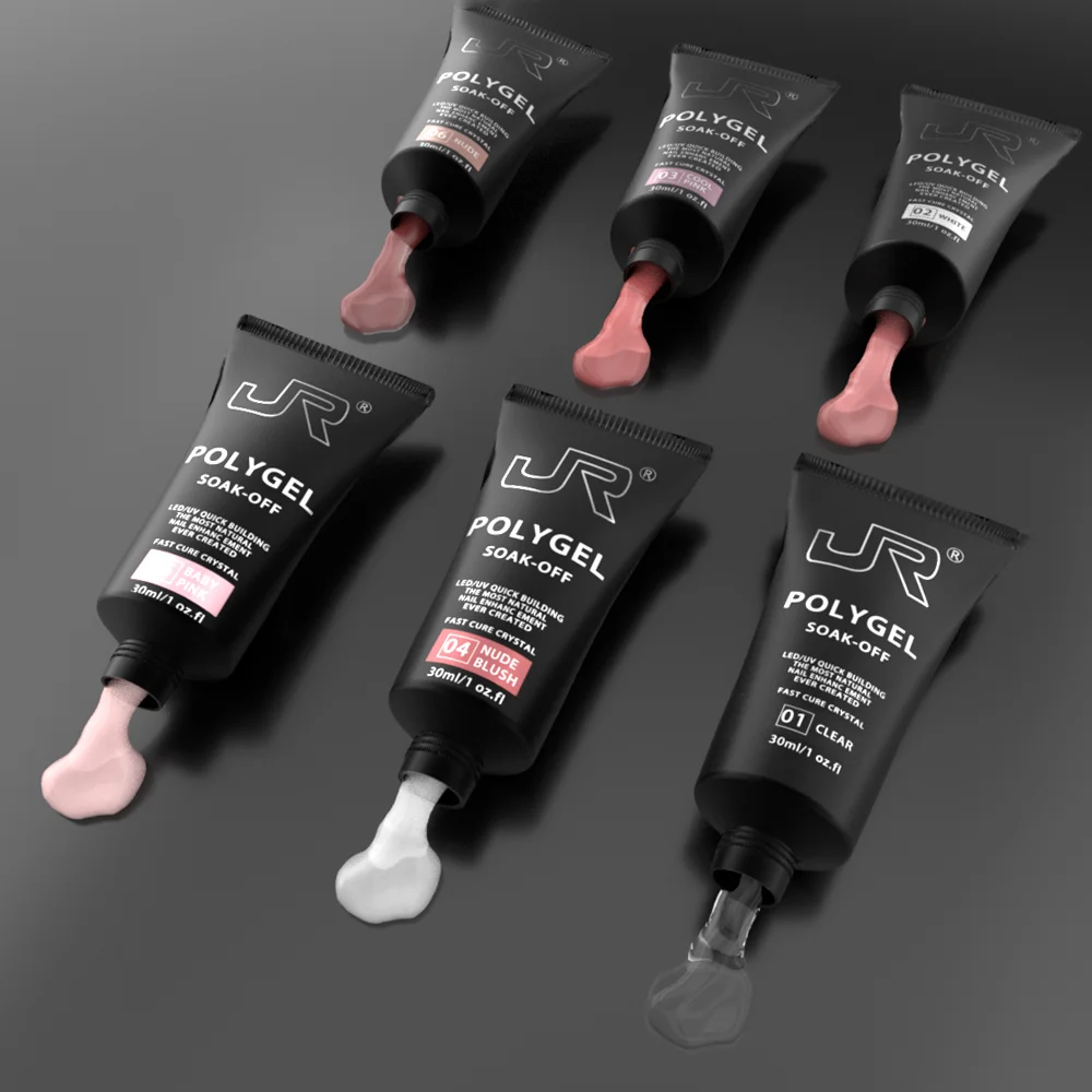 30ml nail acrylic gel fast building 6 colors extension set nail gel UV LED poly extension gel nail kit