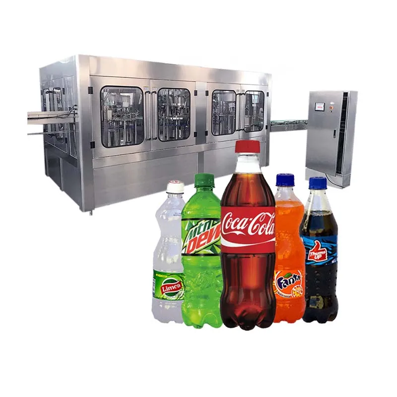 2000 to 20000bph High Speed Automatic 3 in 1 Carbonated Beverage Soda Mineral Water Pure Water Juice Tea Bottling Machine