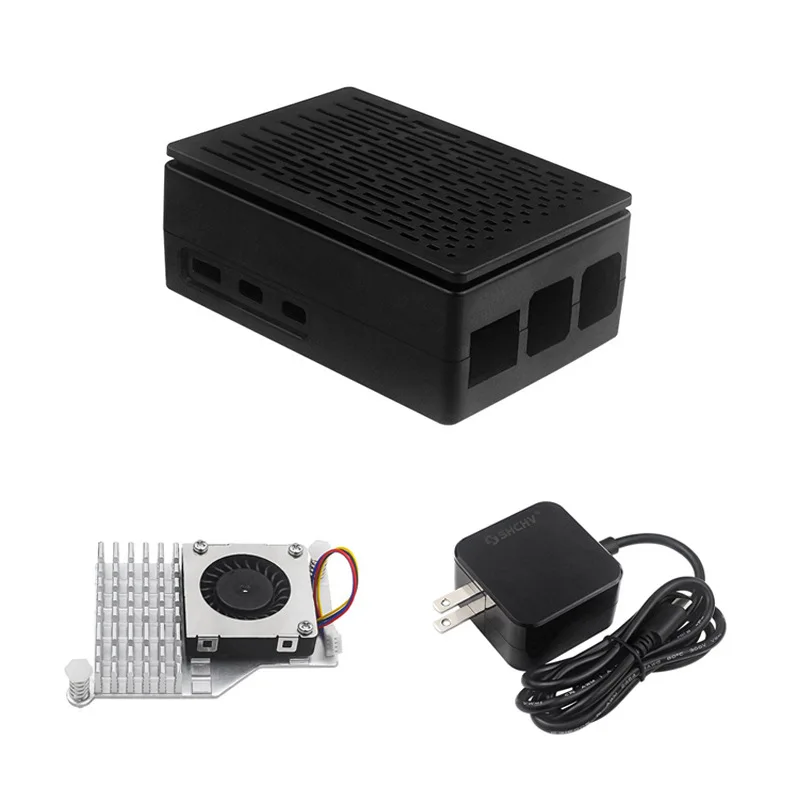 Raspberry Pi 5th Generation ABS Housing Raspberry Pi5 5B Protective Case Compatible with PWM Cooling Fan 3.5-inch Screen