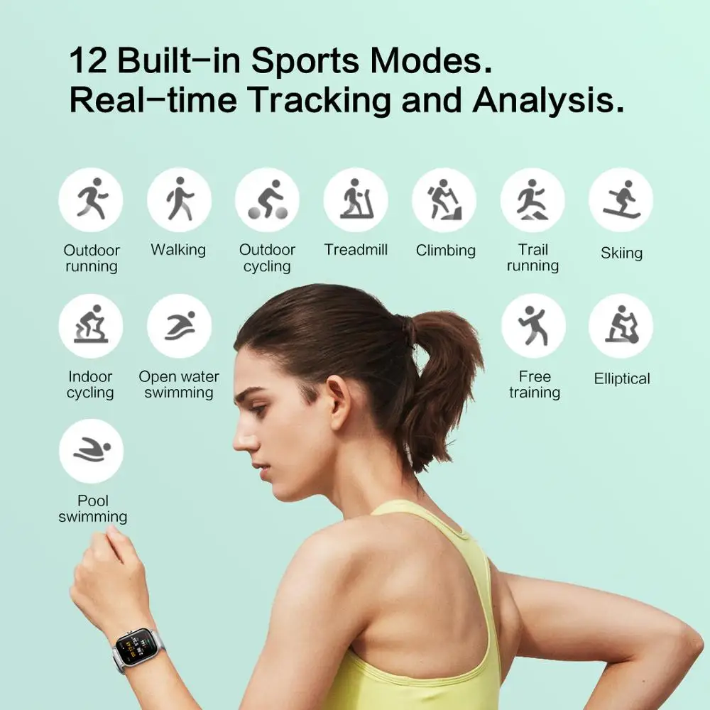  Смарт-часы Amazfit GTS 2 11 спортивных режимов водостойкие 5 атм
