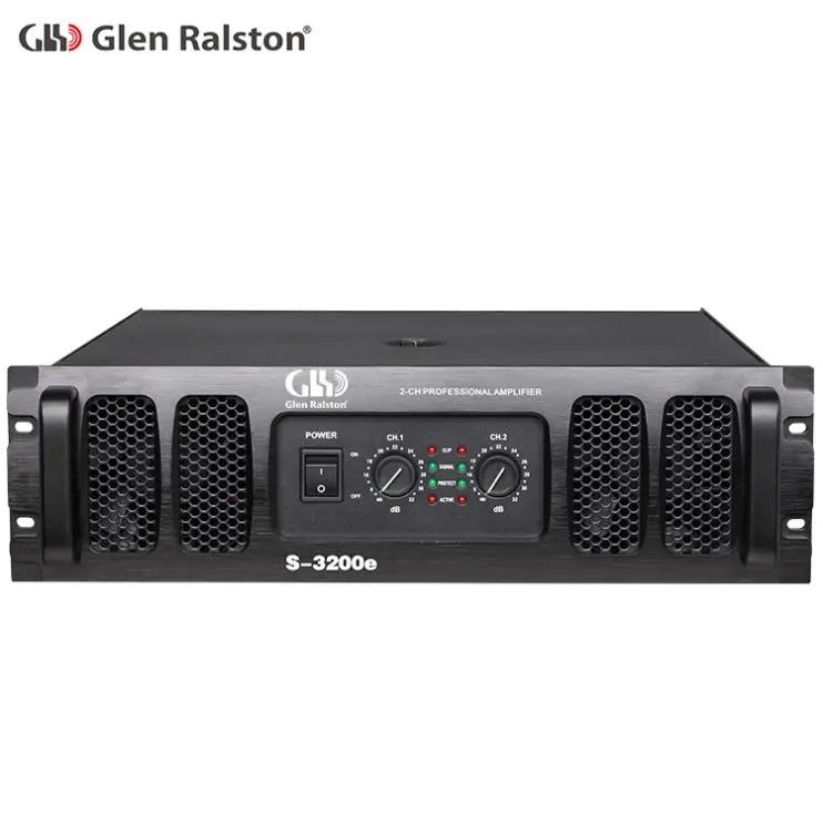 Glen Ralston 1600 Вт 2-канальный караоке-бар сценический звуковой усилитель звука динамик мощности