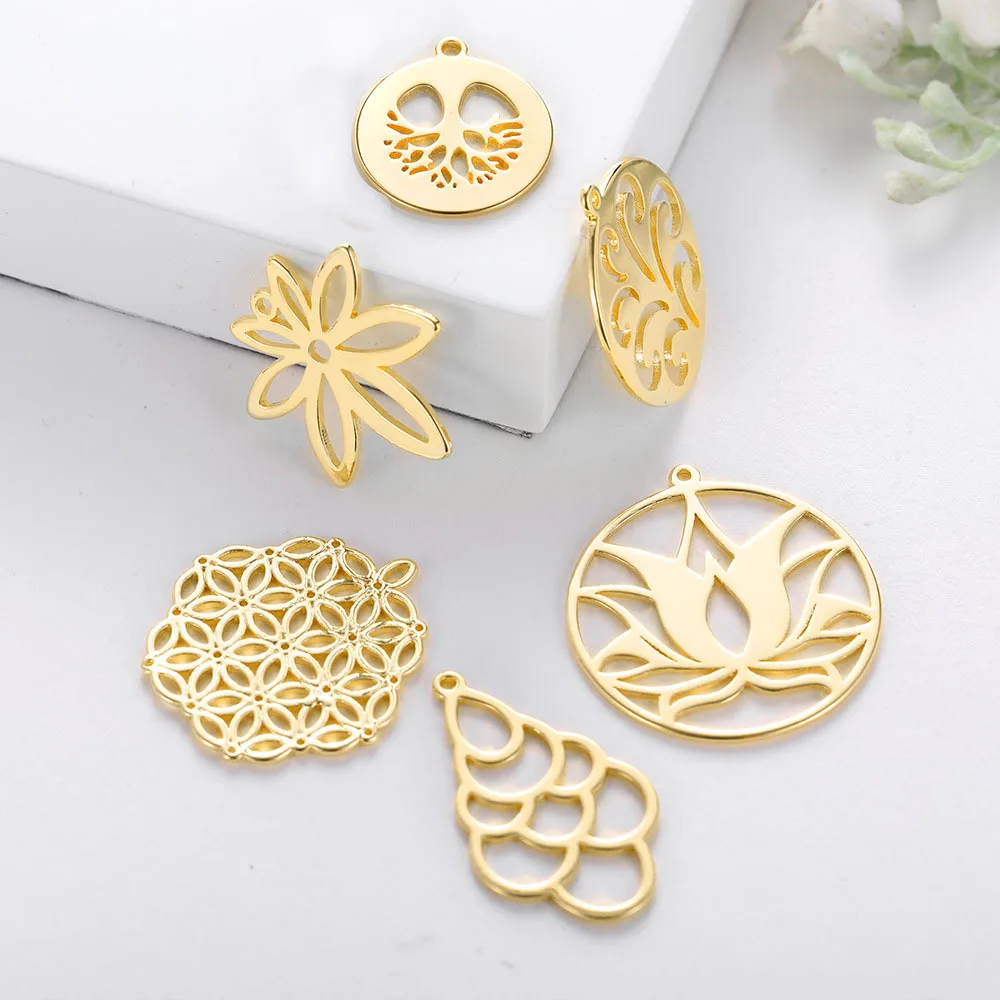 Korean style jewelry accessories creative hollow pendant DIY necklace earrings bracelet pendant