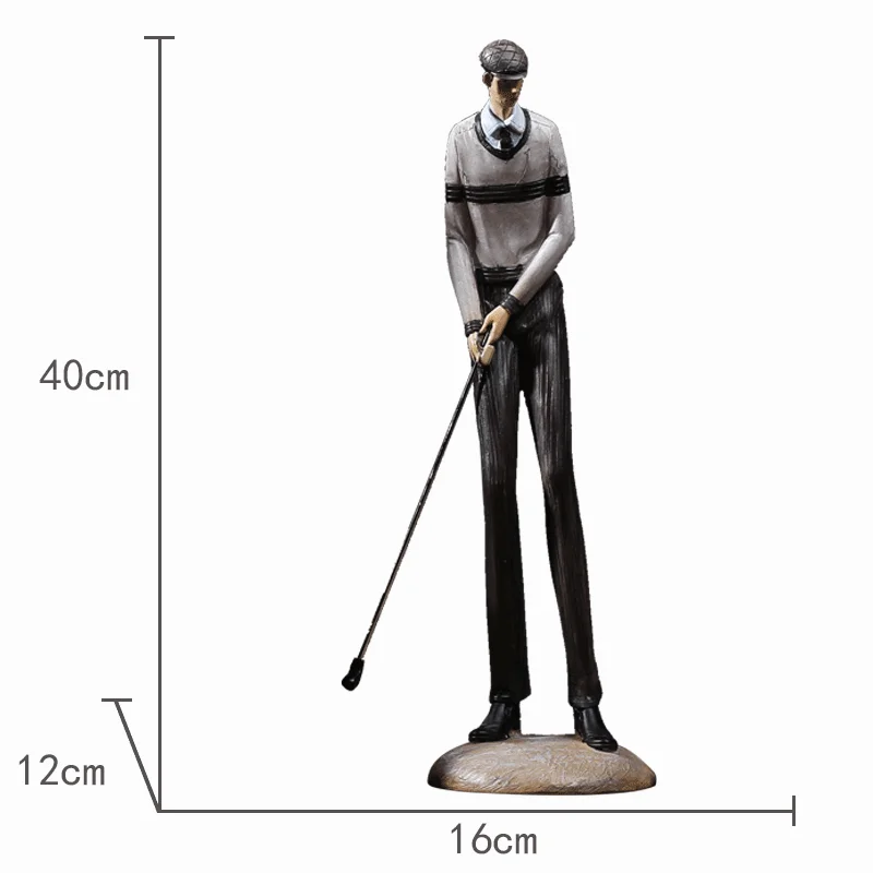 Modern Home Decoration Polyresin Figure Resin Golfer