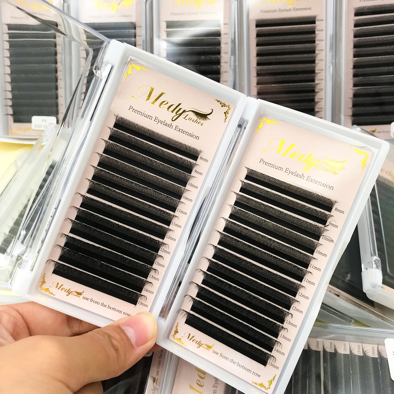 Wholesale W Shape Lash Extensions 3D 4D 5D Comfortable w Eyelash extension 6d False Lash Natural YY Fans W Style Eyelashes