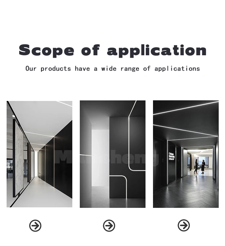 Black and white extruded aluminum profile, used for LED light strip, black aluminum black cover aluminum profile