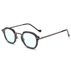 Luxury Brand Unisex Metal Sun Glasses Metal Dark Sunglasses 2023 Small Frame Round Factory Japanese Design Oem Custom Made PC