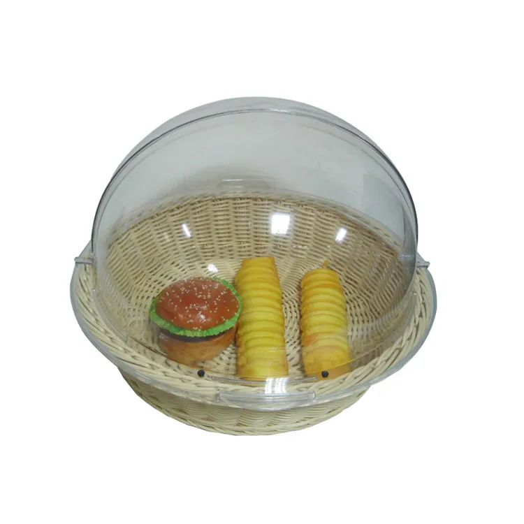 Factory popular  Bamboo Wooden Serving Tray with   PC Cover for  food  serving tray  with cover  for shop or dinning room