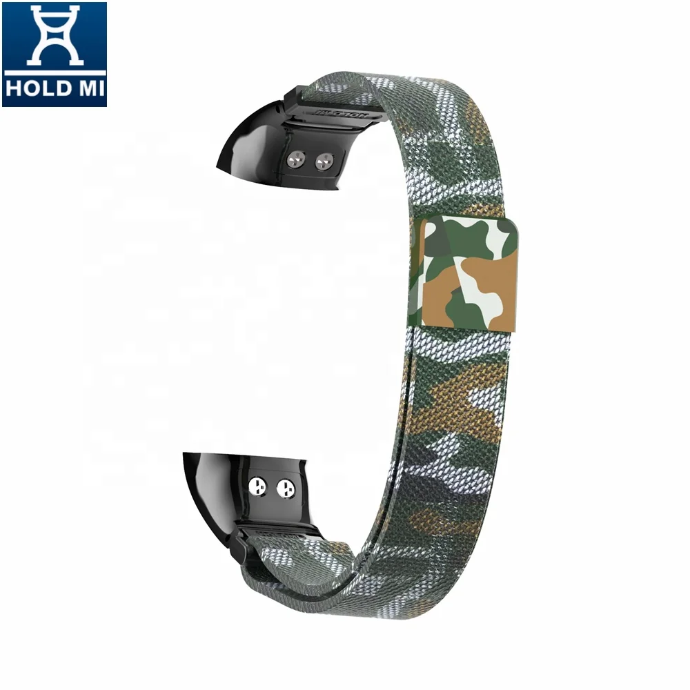 ODM HOLDMI 7084 series high quality army green Camouflage milanese band strap for HUAWEI band 4