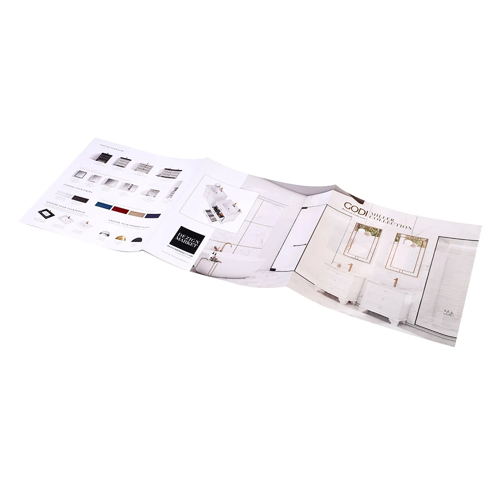 Custom business price folded pantone trifold cheap brochure printing