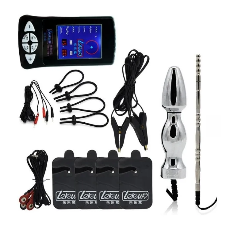 Electro Shock Anal Plug Penis Plug Cock Rings Medical Themed Toys Massage Pad Nipple Clamps For Men Electric Stimulate Sex Toys