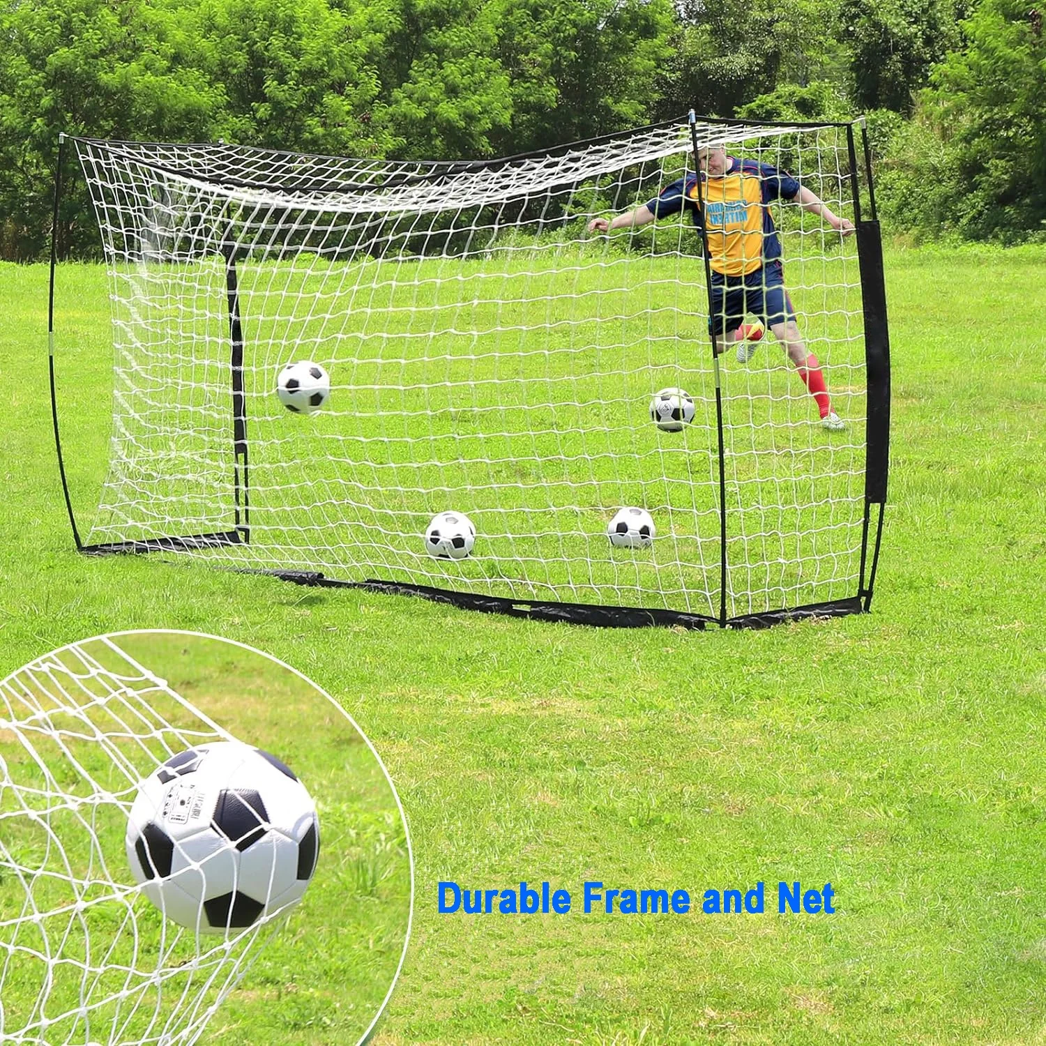 Durable Indoor-Outdoor Portable Football Net Soccer Goal Post for practice