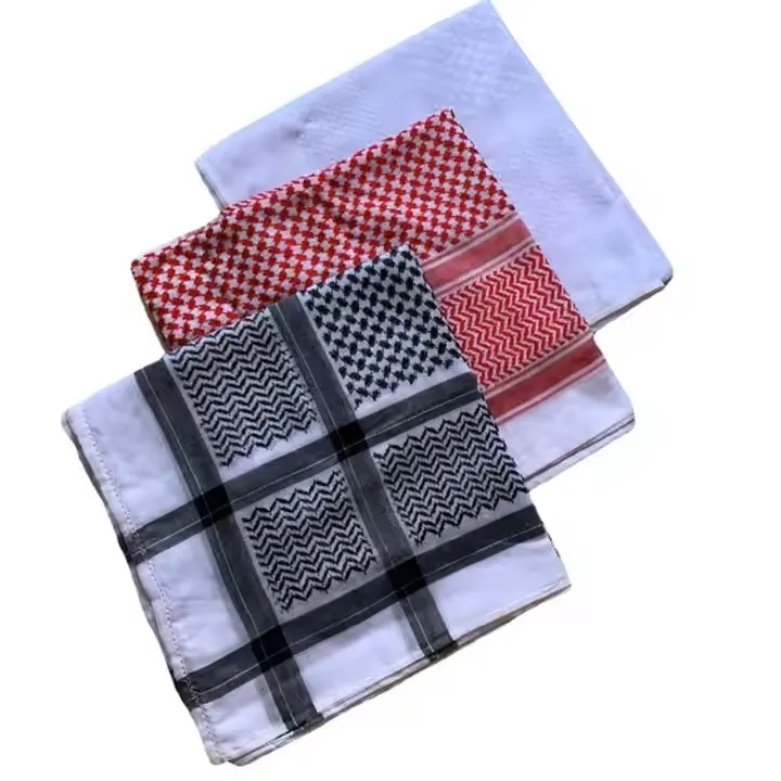 Top Quality Square polyester Shammah kerchief/yashmagh have multiple colors turban for Qatar Saudi/Muslim