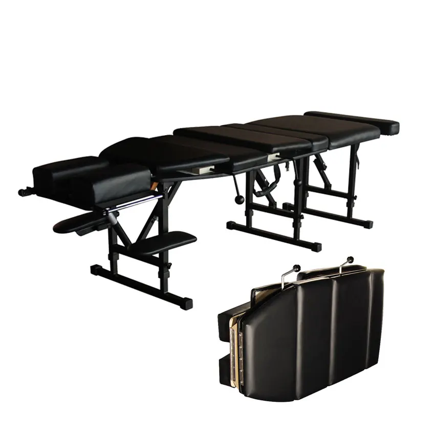 Hemet Arena- 180 Factory Custom Folding Lightweight Chiropractic Table Chiropractic Drop Bed Lumbar Cervical Traction Table