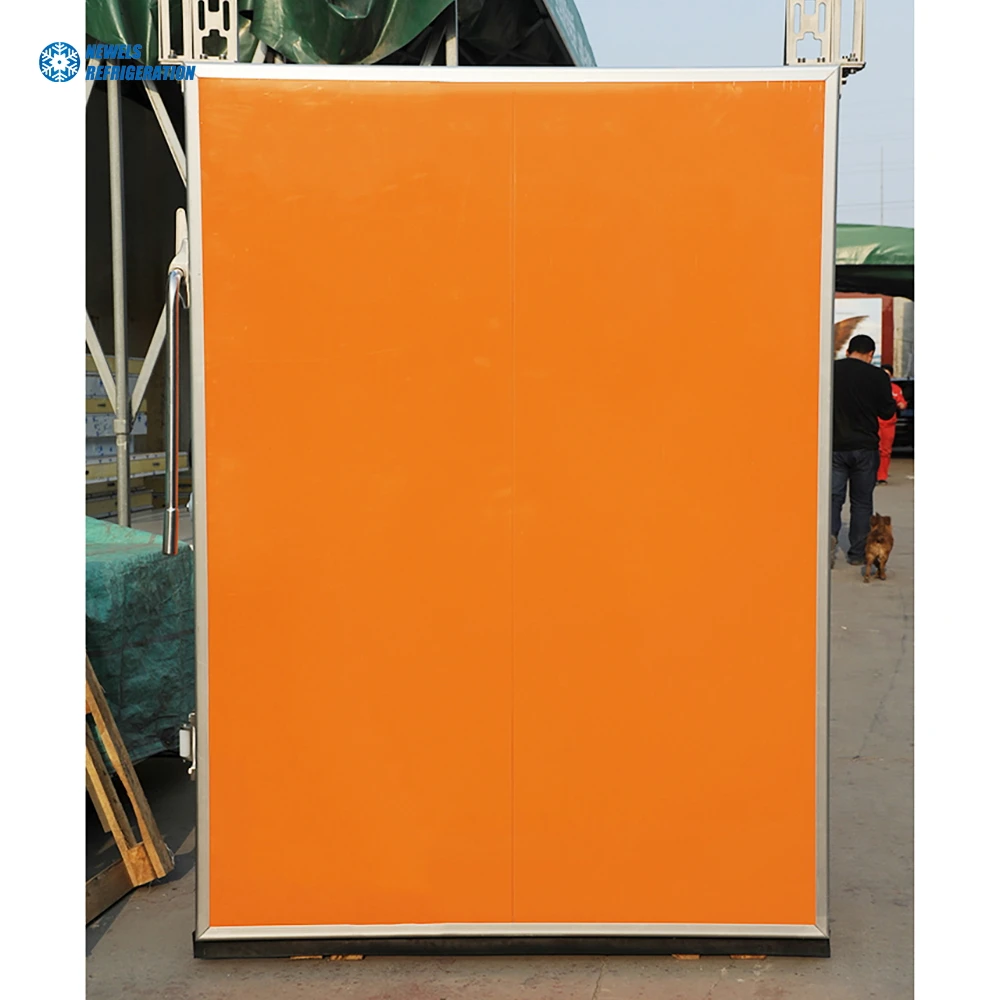 PU Insulation Material Sliding Cold Room Door Ice Storage With Pu Borad Door For Supermarket