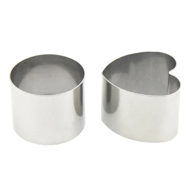 Bakeware stainless steel heart-shape mousse ring 6pcs/sets of biscuit cutting mold tiramisu cake mold