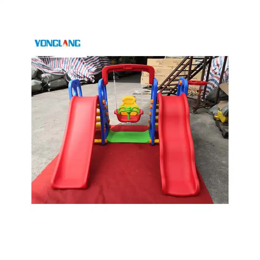 YL-HT006 Guaranteed Quality Proper Price China Indoor Playground Plastic Kids Swing With Slide Swings For Indoor Play Set Slide