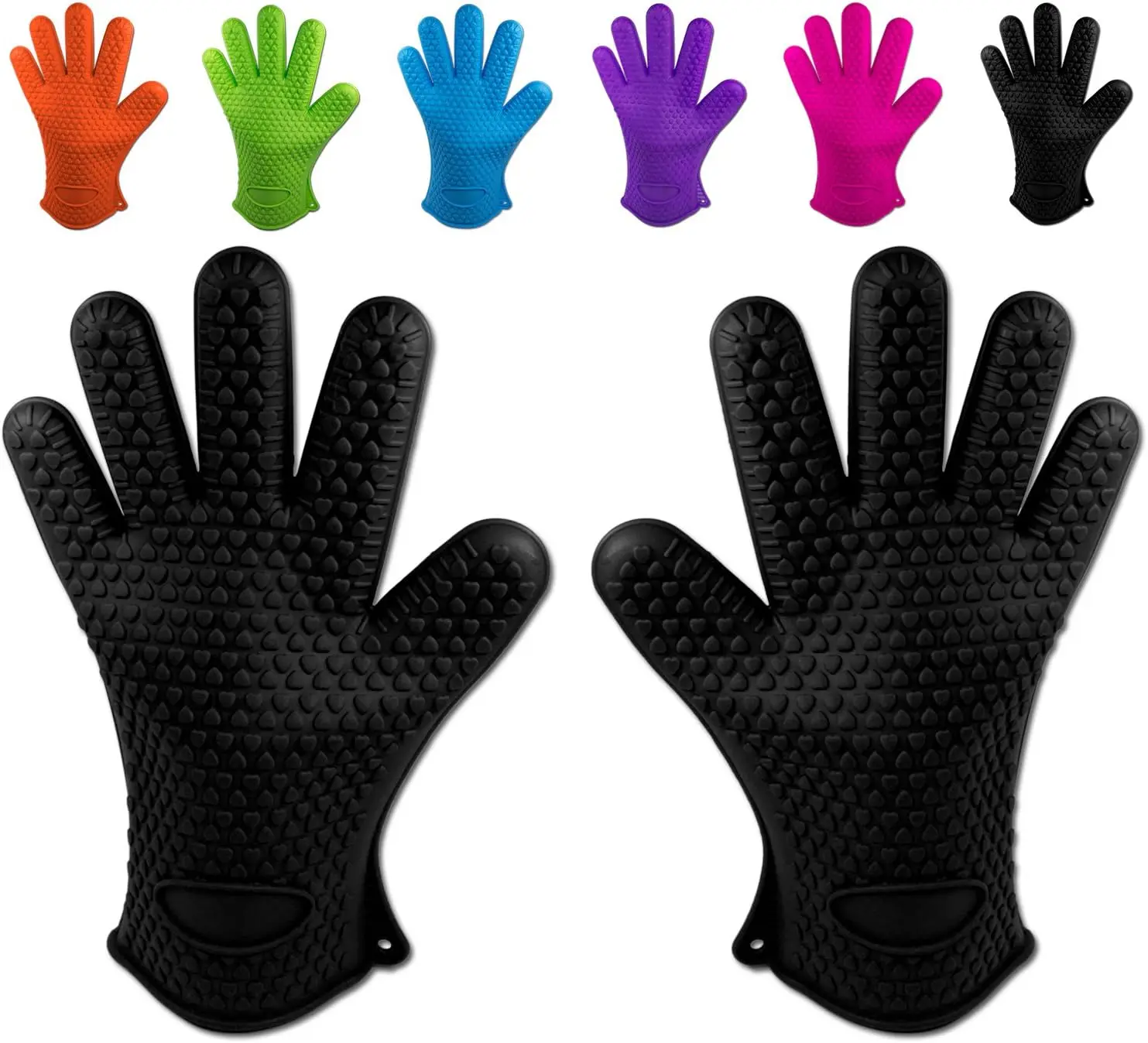 Amazon Suppliers Kitchen Oven Extreme Heat Resistant Gloves Silicone Bbq Gloves For Grill Gloves