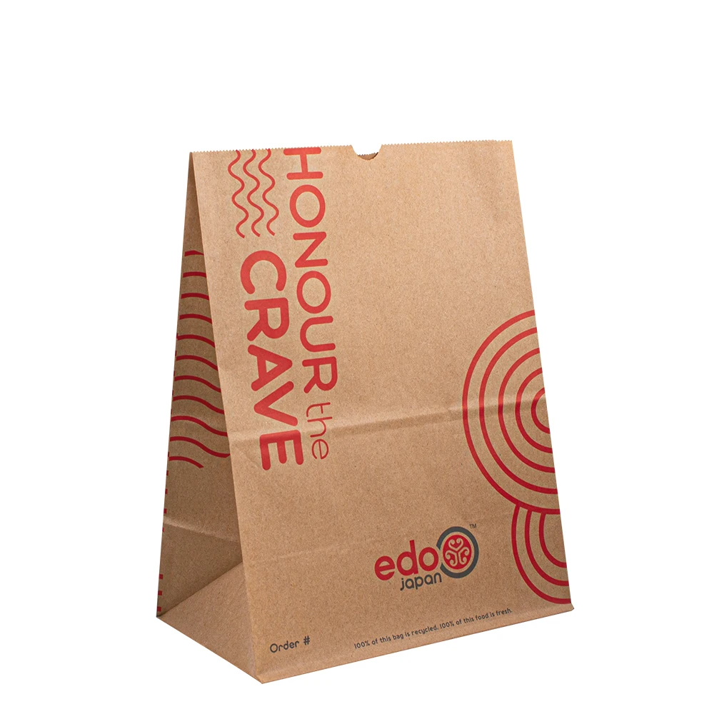biodegradable food bag coffee sos for flat bread packaging kraft lunch restaurant custom boutique cookie eco lunch paper bag