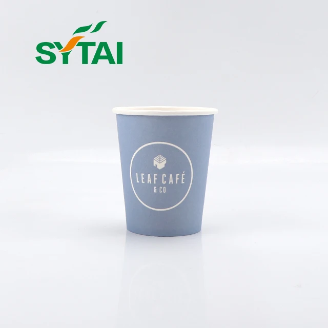 Biodegradable Disposable Single Double Wall PLA Coated paper cup with match lid