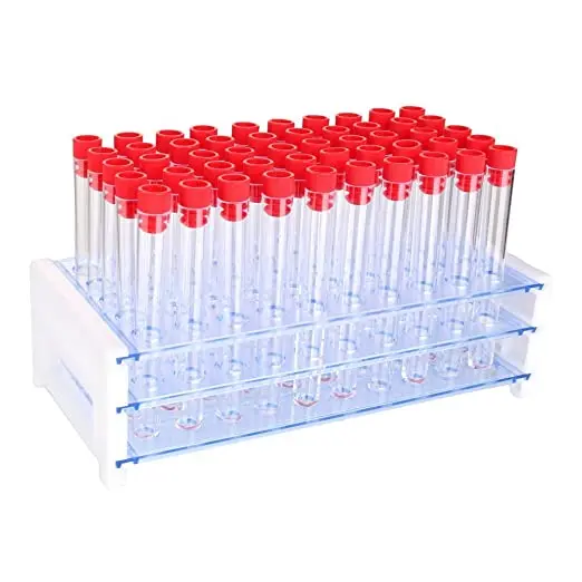 Clear Plastic Test Tubes Rack 32/40/50/60/90 well for Dia 10/12/15/18/20/32mm Tests Tube Rack for Scientific Experiments