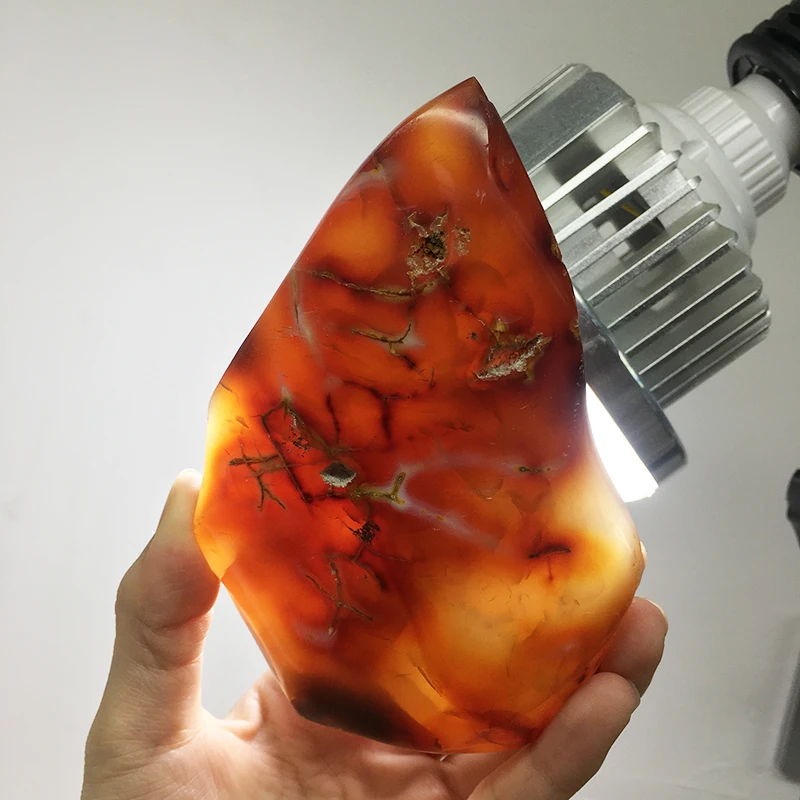 Wholesale Agate Polychrome Jasper Red Quartz Crystal Stone Flames