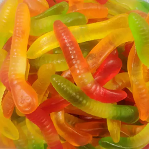 Healthy hot sale vitamin candy carton shape worm gummies